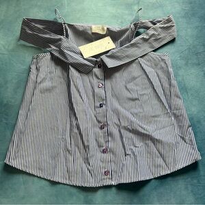 Sienna sky off the shoulder shirt
